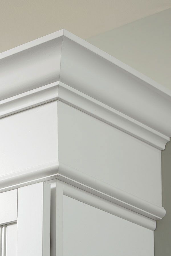 Two-piece crown molding above the closet. painted