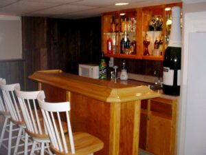 Have a toast at our Mini basement Bar.