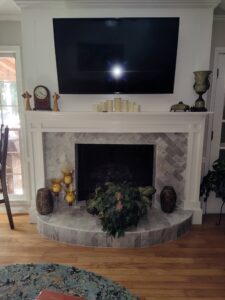 A new look for the existing fireplace
